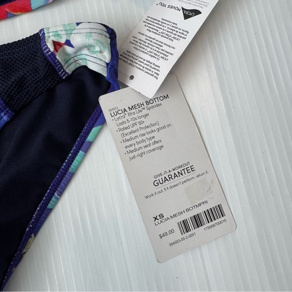 🆕 Athleta Lucia Floral Bikini - Blue and Orange NWT two piece bikini - Picture 3 of 9